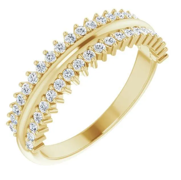 Fabianna 13 CTW Moissanite or Diamond Band Fire Brilliance Rings
