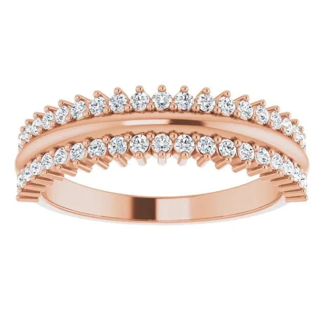 Fabianna 13 CTW Moissanite or Diamond Band Fire Brilliance Rings
