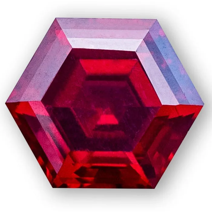 Fire Brilliance Earrings Hexagon FAB LabGrown Ruby Gems