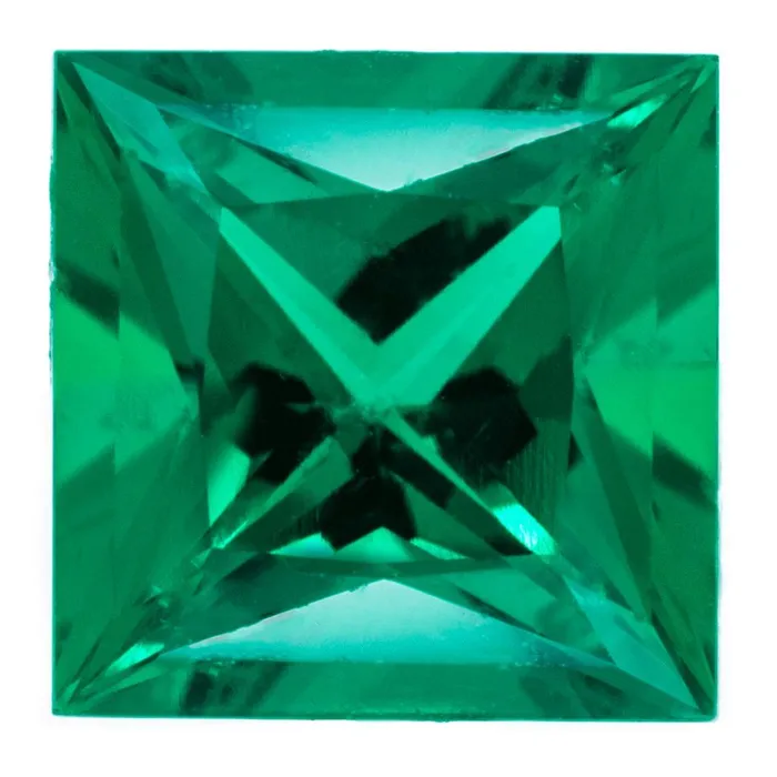 Fire Brilliance Earrings Princess FAB LabGrown Emerald Gems