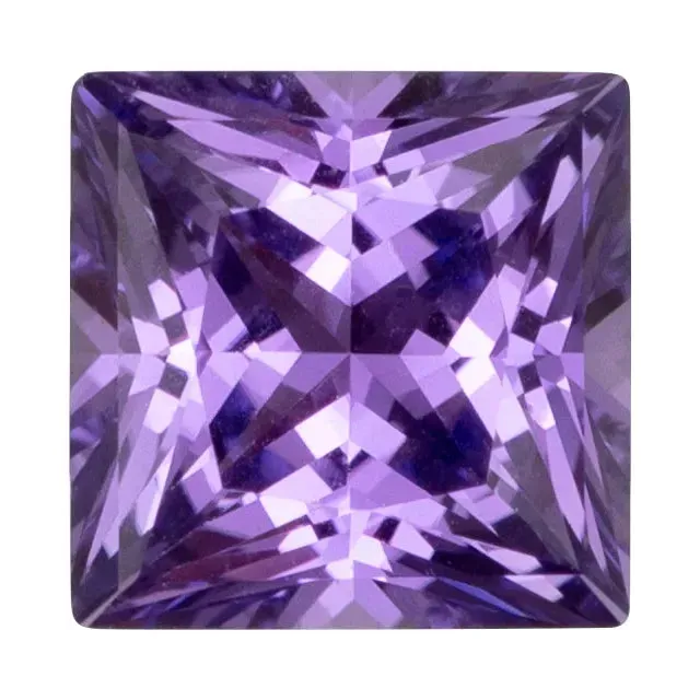 Fire Brilliance Earrings Princess FAB LabGrown Purple Sapphire Gems