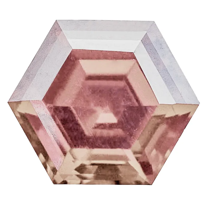 Fire Brilliance Hexagon FAB LabGrown Champagne Sapphire Gems Earrings