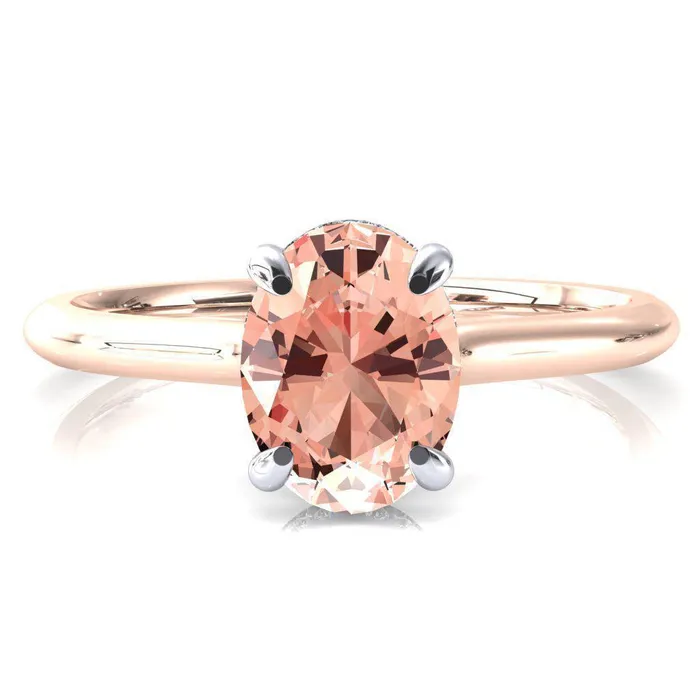 Fire Brilliance Janey Oval Champagne Sapphire 4 Prongs Claw Floating Halo Inverted Cathedral Ring Rings Fire Brilliance Janey Oval Champagne Sapphire 4 Prongs Claw Floating Halo Inverted Cathedral Ring Rings