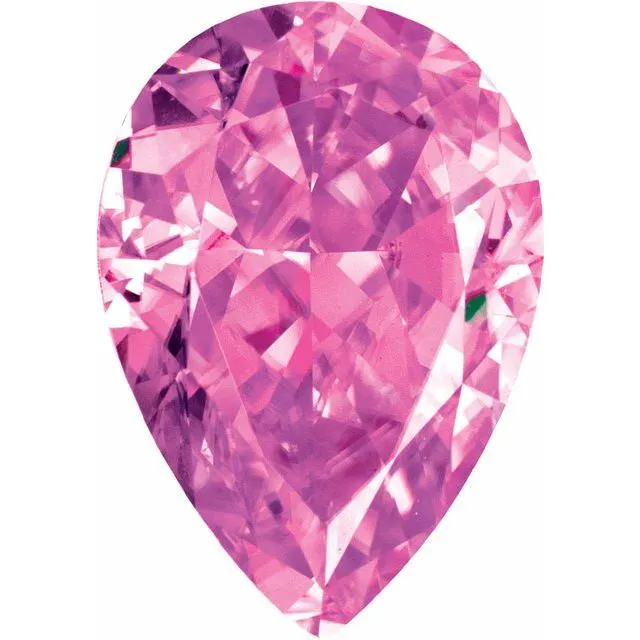 Fire Brilliance Pear Diamond Faceted FAB Pink Moissanite Loose Stone Rings