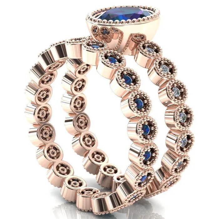 Fire Brilliance Rings Borea Oval Alexandrite Full Bezel Milgrain Diamond Accent Full Eternity Ring