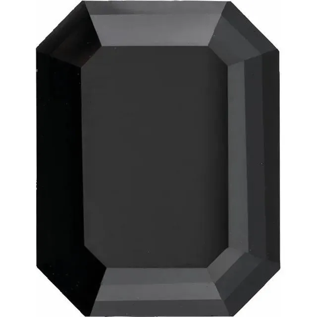 Fire Brilliance Rings Emerald Step Cut FAB Black Moissanite Loose Stone