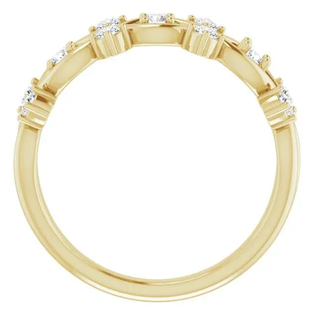 Fire Brilliance Rings Fabianna 38 CTW Round Moissanite or Diamond Band