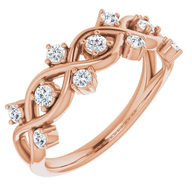 Fire Brilliance Rings Fabianna 38 CTW Round Moissanite or Diamond Band