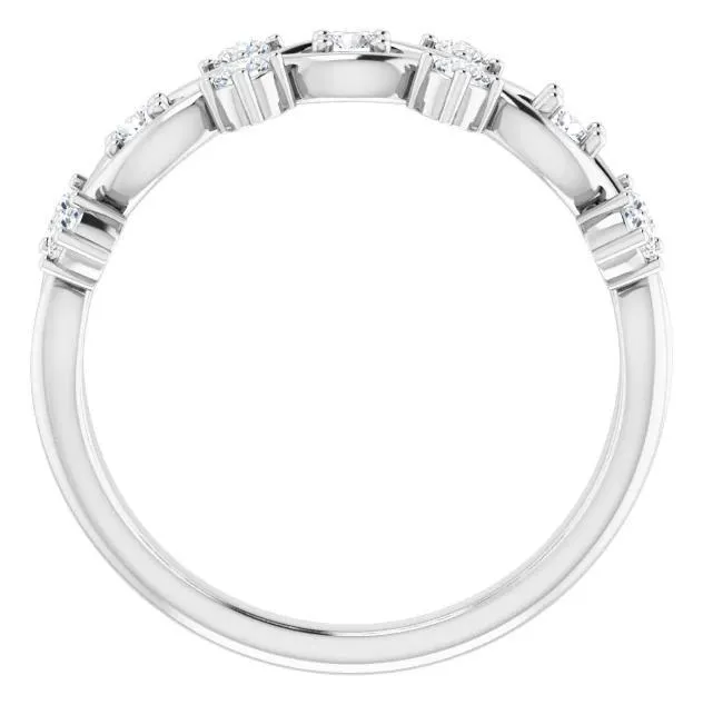 Fire Brilliance Rings Fabianna 38 CTW Round Moissanite or Diamond Band
