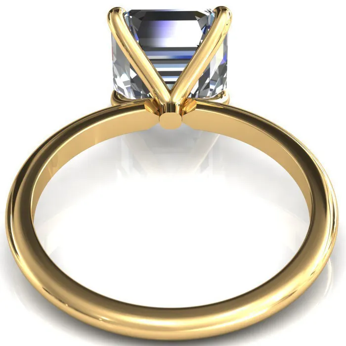 Fire Brilliance Rings Gracey Asscher Moissanite 4Claw Prong Engagement Ring