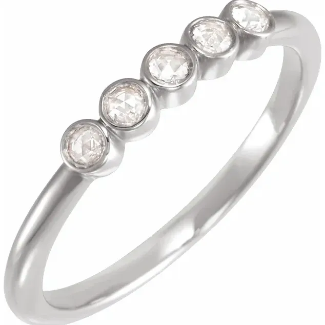 Fire Brilliance Rings Stackables 110 CTW RoseCut Natural Diamond Ring