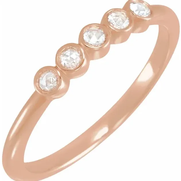 Fire Brilliance Rings Stackables 110 CTW RoseCut Natural Diamond Ring