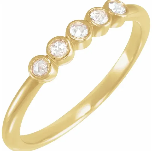 Fire Brilliance Rings Stackables 110 CTW RoseCut Natural Diamond Ring