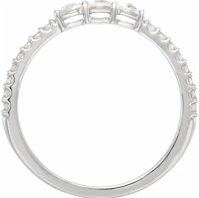 Fire Brilliance Rings Stackables 13 CTW Natural RoseCut Diamond ThreeStone Anniversary Ring