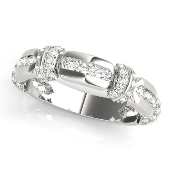 Fire Brilliance Stackables Full Eternity TriTone Gold Channel Bead Set 3Band Set Selectables Rings