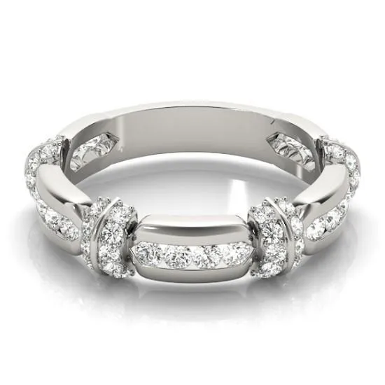 Fire Brilliance Stackables Full Eternity TriTone Gold Channel Bead Set 3Band Set Selectables Rings