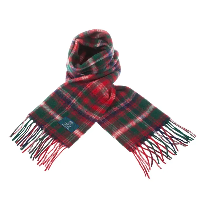 Gold Brothers Lambswool Scottish Tartan Clan Scarf MACDONNELLMARSHALL Earrings