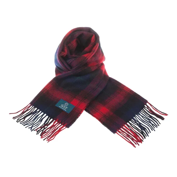 Gold Brothers Lambswool Scottish Tartan Clan Scarf MACDONNELLMARSHALL Earrings
