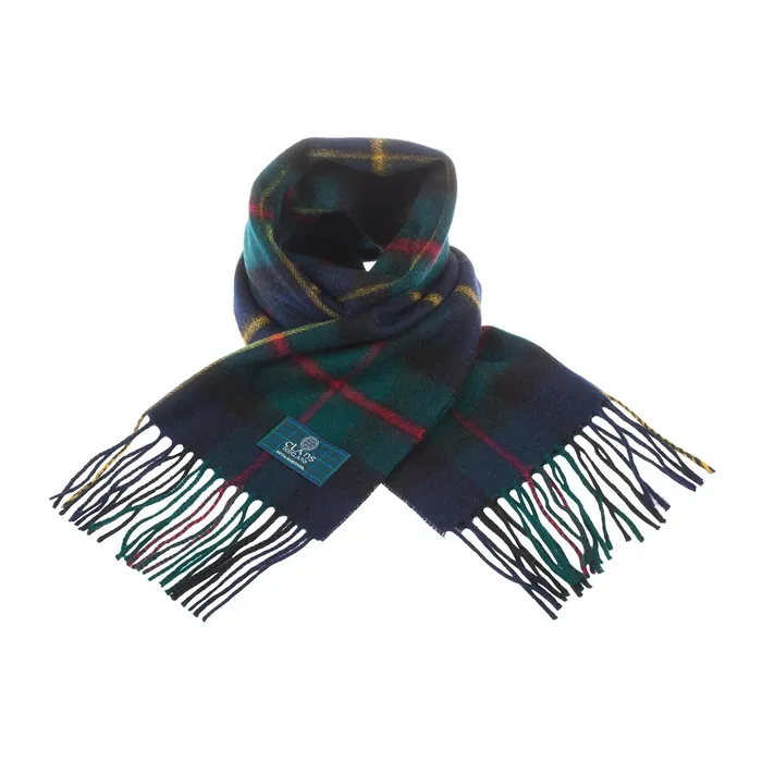 Gold Brothers Lambswool Scottish Tartan Clan Scarf MACDONNELLMARSHALL Earrings