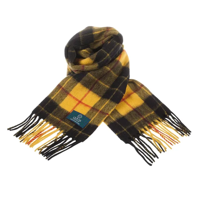 Gold Brothers Lambswool Scottish Tartan Clan Scarf MACDONNELLMARSHALL Earrings