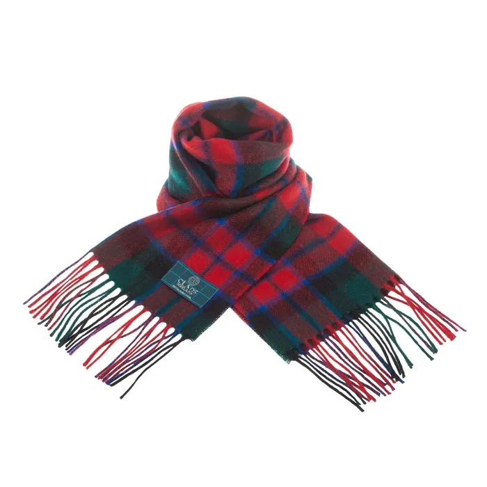 Gold Brothers Lambswool Scottish Tartan Clan Scarf MACDONNELLMARSHALL Earrings