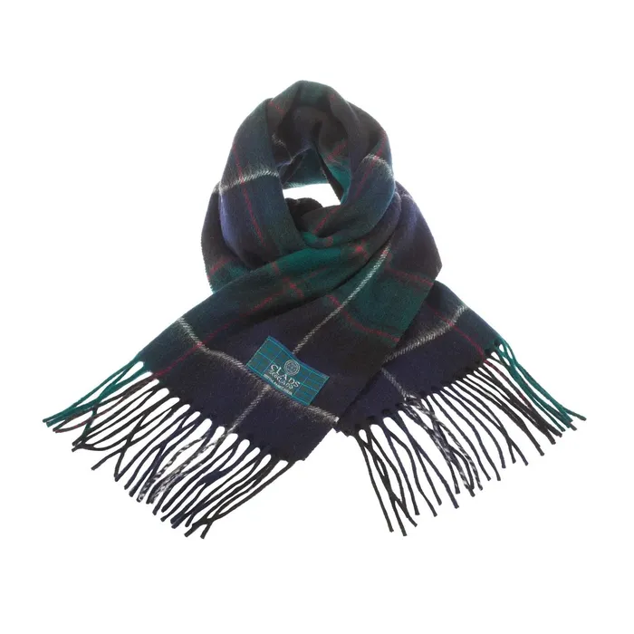 Gold Brothers Lambswool Scottish Tartan Clan Scarf MACDONNELLMARSHALL Earrings