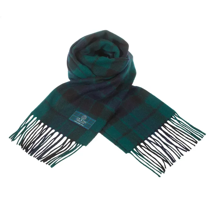 Gold Brothers Lambswool Scottish Tartan Clan Scarf MACDONNELLMARSHALL Earrings