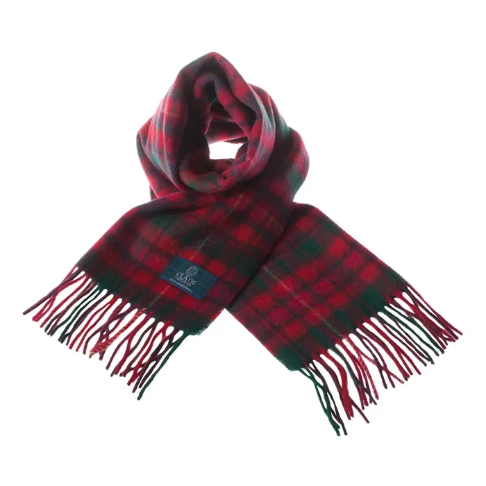 Gold Brothers Lambswool Scottish Tartan Clan Scarf MACDONNELLMARSHALL Earrings