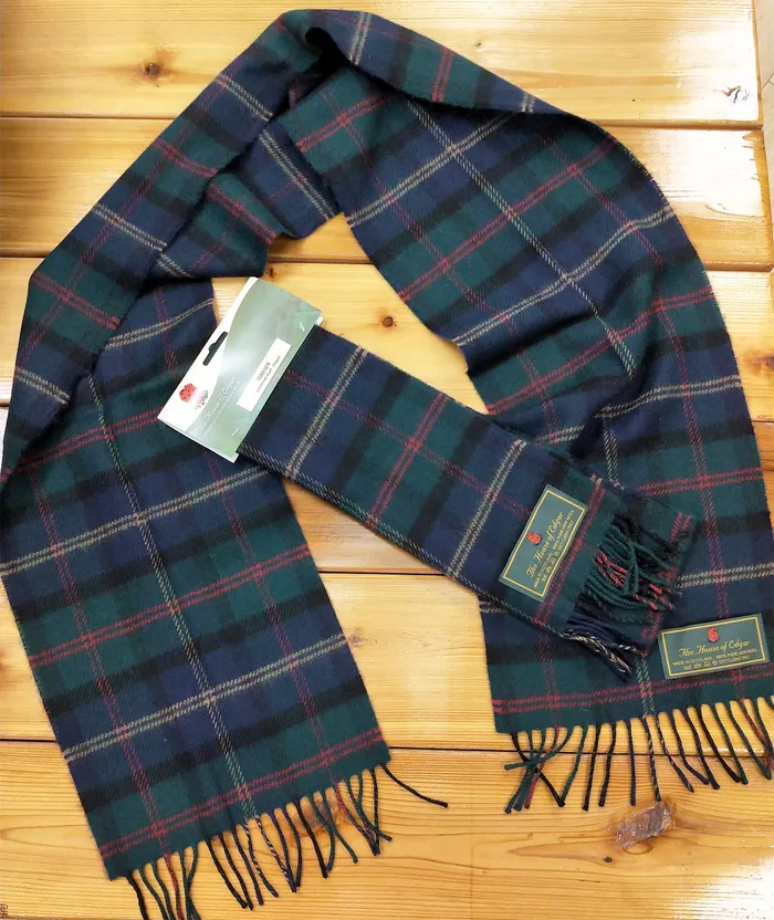 House of Edgar Earrings Intrepid Tartan Lambswool Scarf