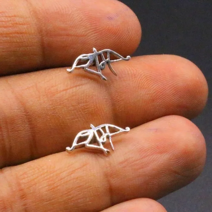 Indian lord shri ram silver handmade fancy mens stud earrings jewelry s17 TRIBAL ORNAMENTS Earrings Indian lord shri ram silver handmade fancy mens stud earrings jewelry s17 TRIBAL ORNAMENTS Earrings