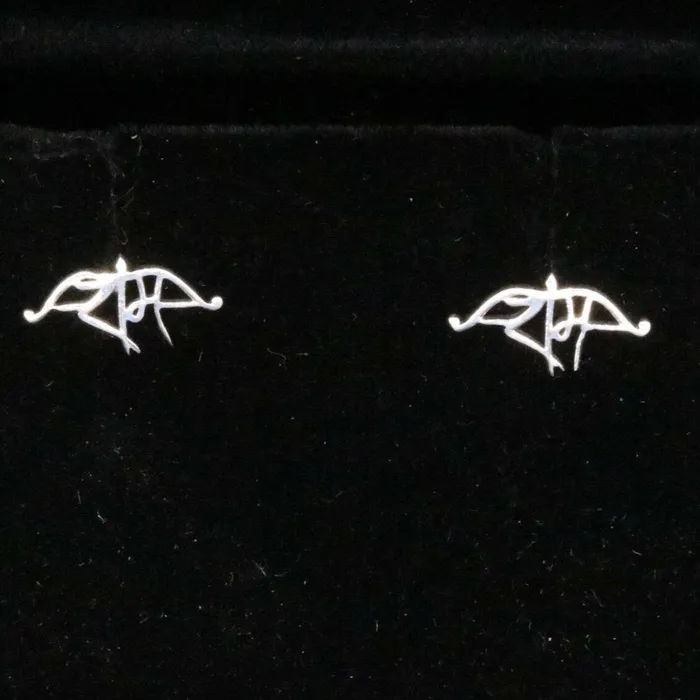 Indian lord shri ram silver handmade fancy mens stud earrings jewelry s17 TRIBAL ORNAMENTS Earrings