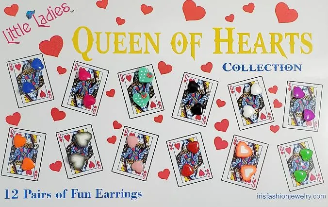 Iris Fashion Jewelry Earrings JC11 Queen Of Hearts Collection Jumbo Earring Set