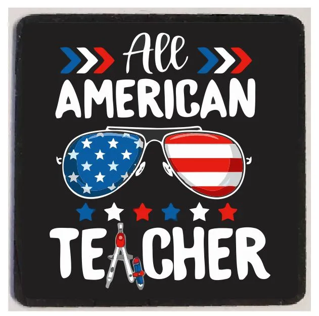 Iris Fashion Jewelry Earrings M246 All American Teacher Refrigerator Magnet