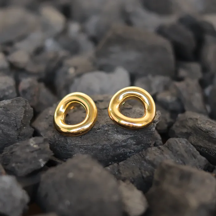 Jewelvers Earrings 18K Goldfilled Open Circle Plain Stud Earrings Jewelvers Earrings 18K Goldfilled Open Circle Plain Stud Earrings