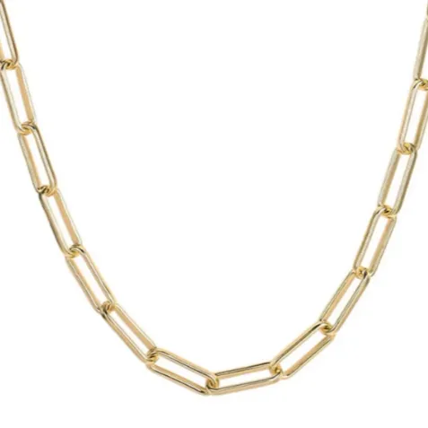 Jewelvers Necklaces 14K GoldFilled Paperclip Link Chain Necklace for Women