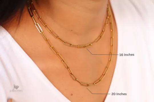 Jewelvers Necklaces 14K GoldFilled Paperclip Link Chain Necklace for Women Jewelvers Necklaces 14K GoldFilled Paperclip Link Chain Necklace for Women