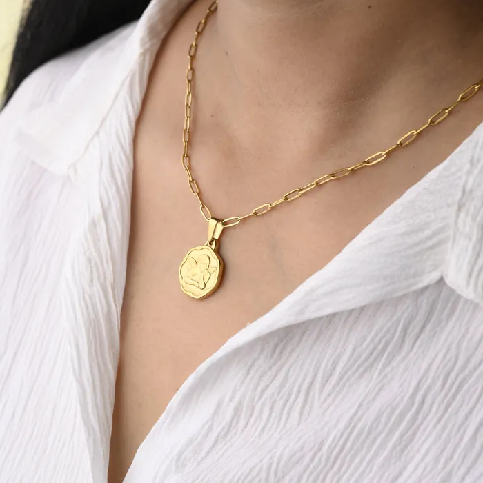 Jewelvers Necklaces 18K GoldFilled Cupid Pendant Necklace