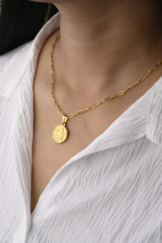 Jewelvers Necklaces 18K GoldFilled Cupid Pendant Necklace