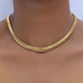 Jewelvers Necklaces 18K GoldFilled Thick Herringbone Necklace Jewelvers Necklaces 18K GoldFilled Thick Herringbone Necklace