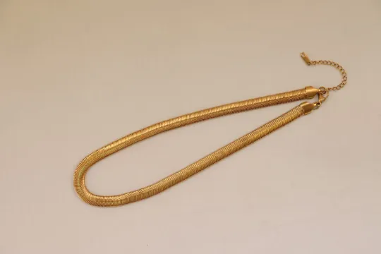 Jewelvers Necklaces 18K GoldFilled Thick Herringbone Necklace Jewelvers Necklaces 18K GoldFilled Thick Herringbone Necklace