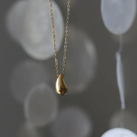 Jewelvers Necklaces 18K GoldFilled Waterdrop Necklace