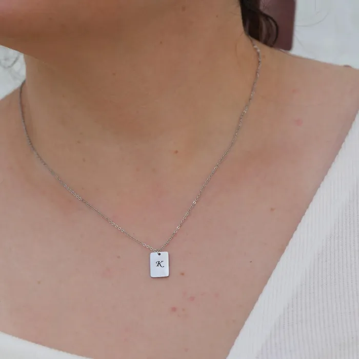 Jewelvers Necklaces Custom Necklace Personalized Necklace Engraved Necklace Silver Initial Necklace Jewelvers Necklaces Custom Necklace Personalized Necklace Engraved Necklace Silver Initial Necklace