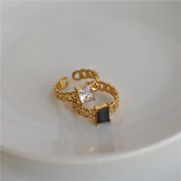 Jewelvers Rings 18K GoldFilled Adjustable Onyx Ring Jewelvers Rings 18K GoldFilled Adjustable Onyx Ring