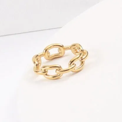 Jewelvers Rings 18K GoldFilled Link Chain Ring