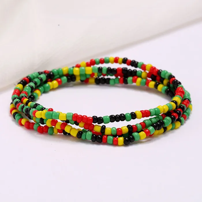 Jewelvers Slimming Elastic Waist Band Mix Color Waist Beads African Waist Beads Rings