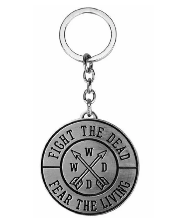 K06 Walking Dead Fight the Dead Fear the Living Keychain alice Earrings