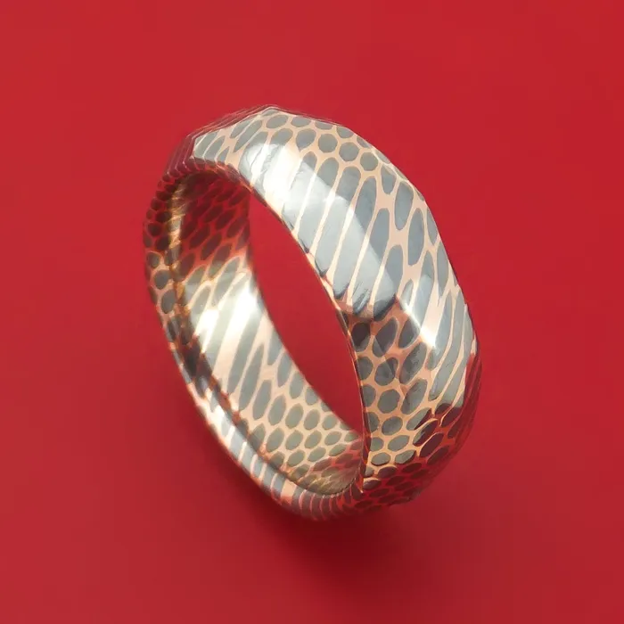 Lashbrook Rings Faceted Superconductor Ring Custom Made TitaniumNiobium and Copper Band Lashbrook Rings Faceted Superconductor Ring Custom Made TitaniumNiobium and Copper Band