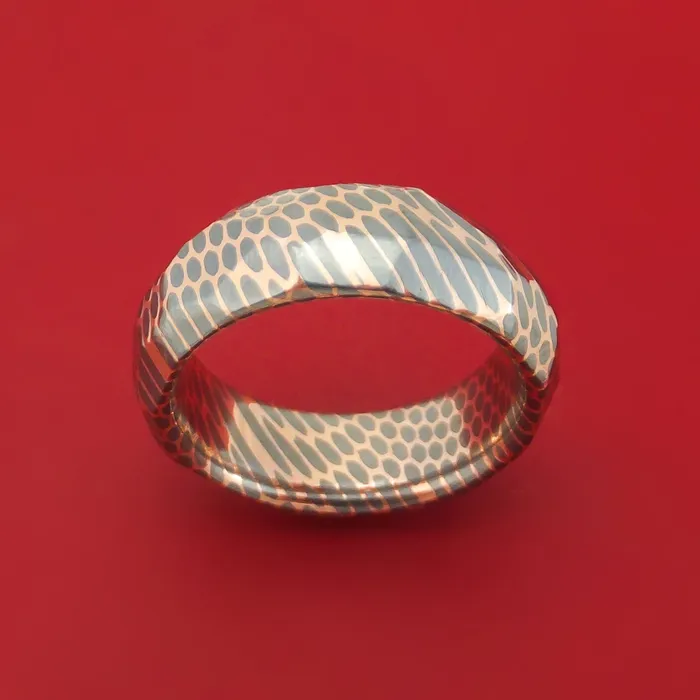 Lashbrook Rings Faceted Superconductor Ring Custom Made TitaniumNiobium and Copper Band Lashbrook Rings Faceted Superconductor Ring Custom Made TitaniumNiobium and Copper Band