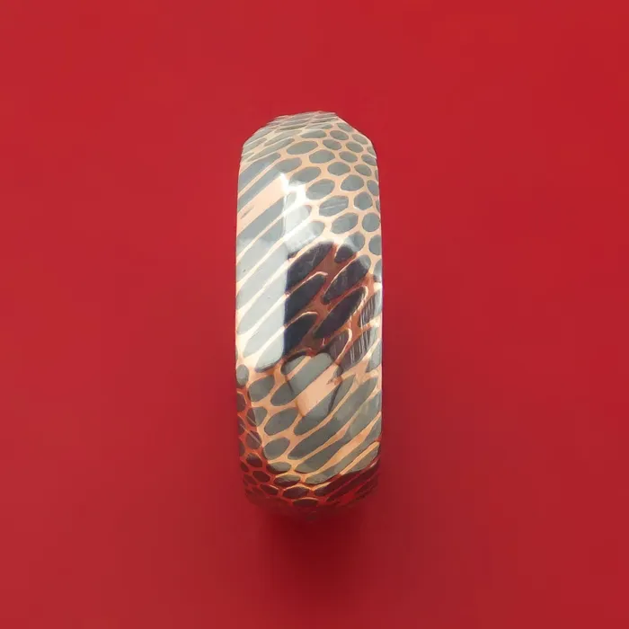 Lashbrook Rings Faceted Superconductor Ring Custom Made TitaniumNiobium and Copper Band Lashbrook Rings Faceted Superconductor Ring Custom Made TitaniumNiobium and Copper Band
