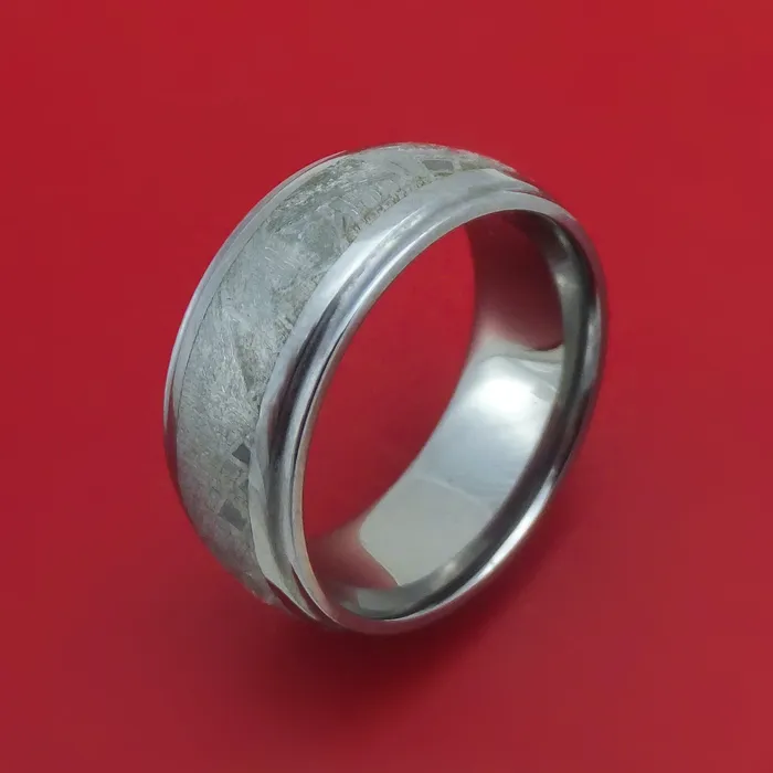 Lashbrook Rings Tantalum and Meteorite Custom Made Ring Lashbrook Rings Tantalum and Meteorite Custom Made Ring